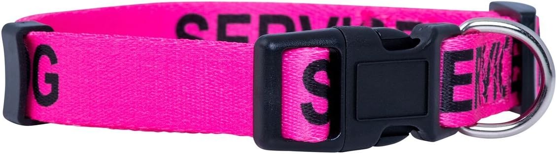 Native Pup Collares para perros de servicio (tamaño mediano, rosa)