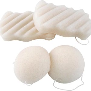 Spunspon Konjac – Juego de esponjas faciales orgánicas exfoliantes, exfoliantes faciales suaves diarios, cuidado de la piel, esponja limpiadora Spunspon Konjac – Juego de esponjas faciales orgánicas exfoliantes, exfoliantes faciales suaves diarios, cuidado de la piel, esponja limpiadora