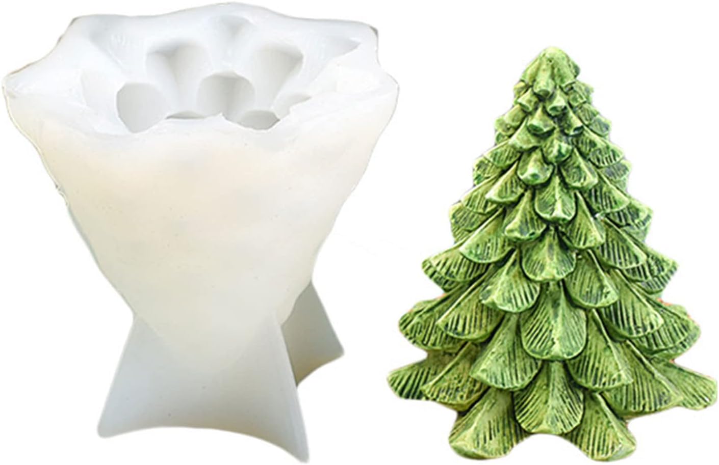 Moldes de silicona para velas de árboles de Navidad 3D, para jabón casero, bares, decoración de vacaciones, suministros para manualidades