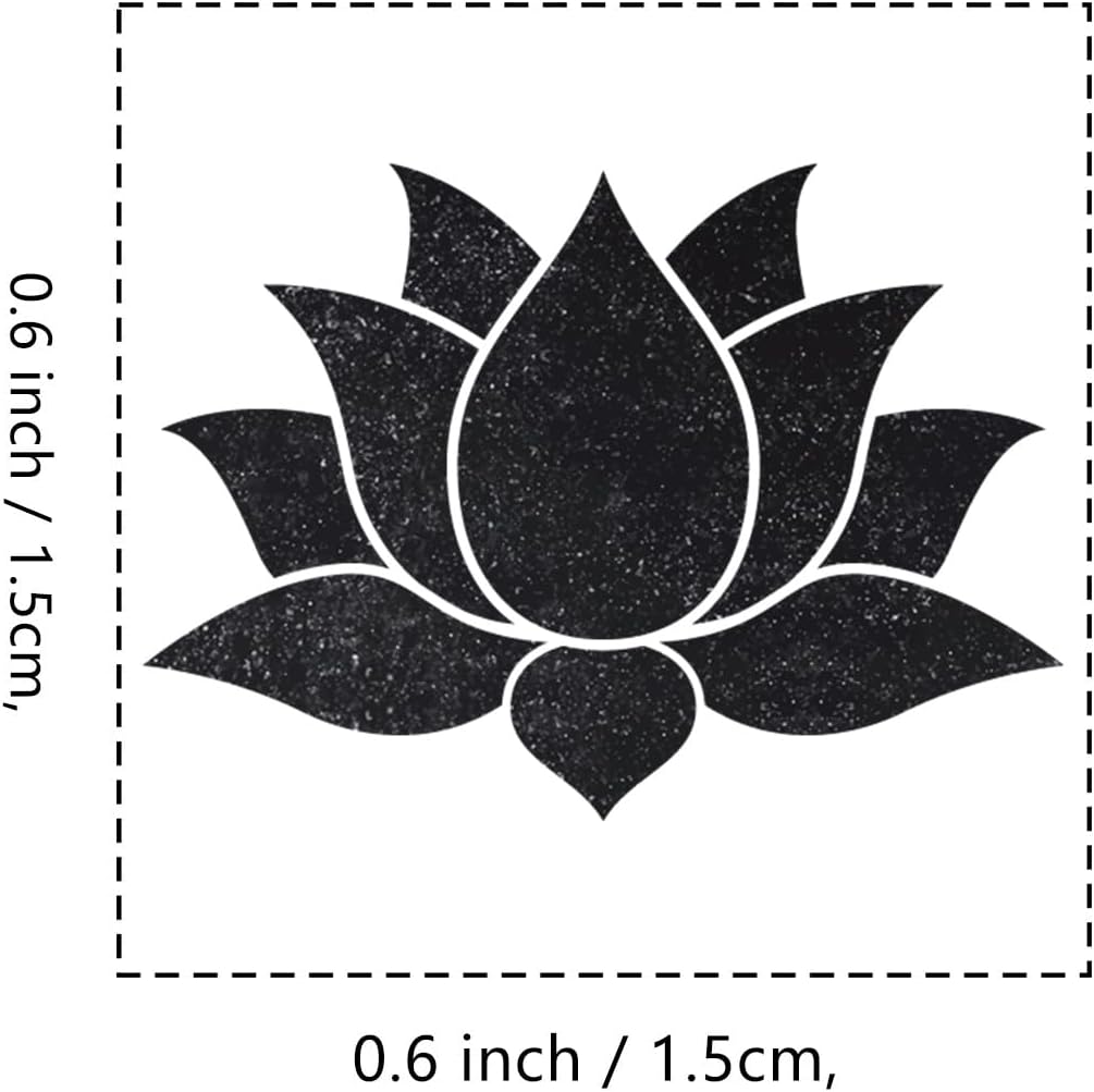 Sello de goma de flor de loto, 35 pulgadas, pequeño mini sello para álbumes de recortes, planificador de tarjetas