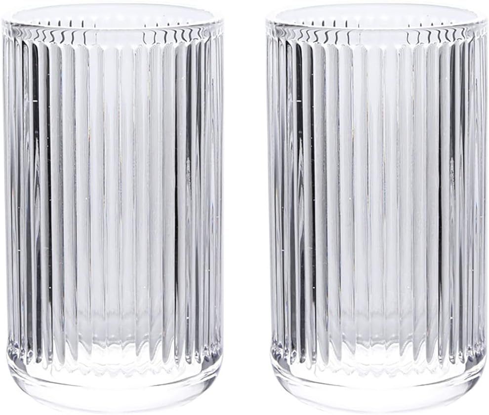 2 vasos de vidrio, soporte para cepillos de dientes, tazas de baño, 13 onzas