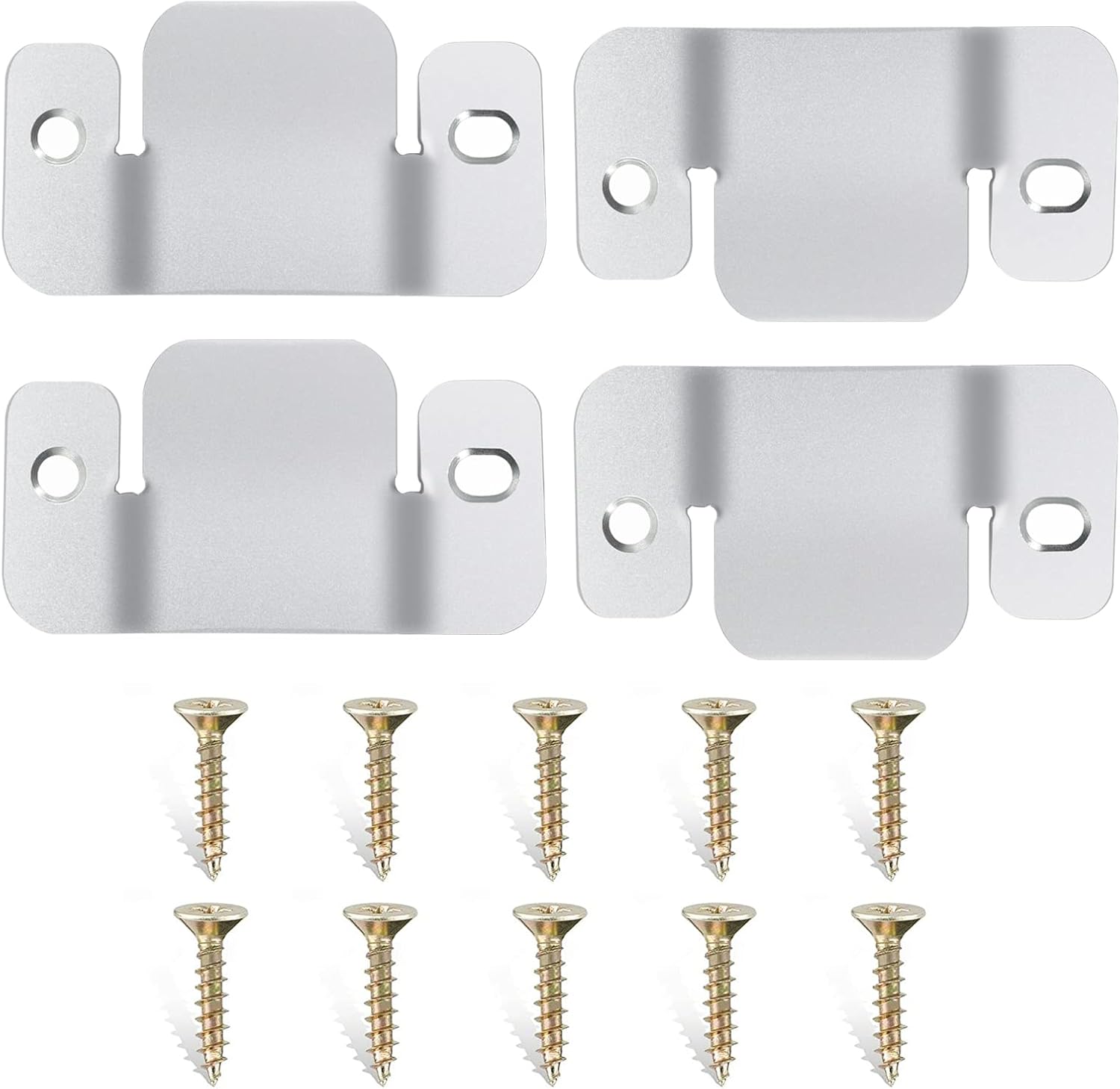 4 piezas de conectores seccionales de sofá de metal, conectores de sofá, conector de muebles entrelazados con 10 tornillos