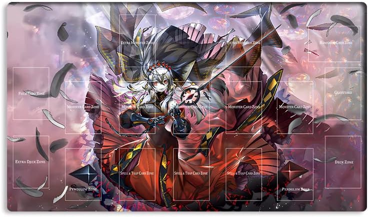 Alfombra de juego Mlikemat Cartesia The Virtuous TCG CCG OCG Trading Card Game Mat con zonas + bolsa gratis (ZD014-346-A)