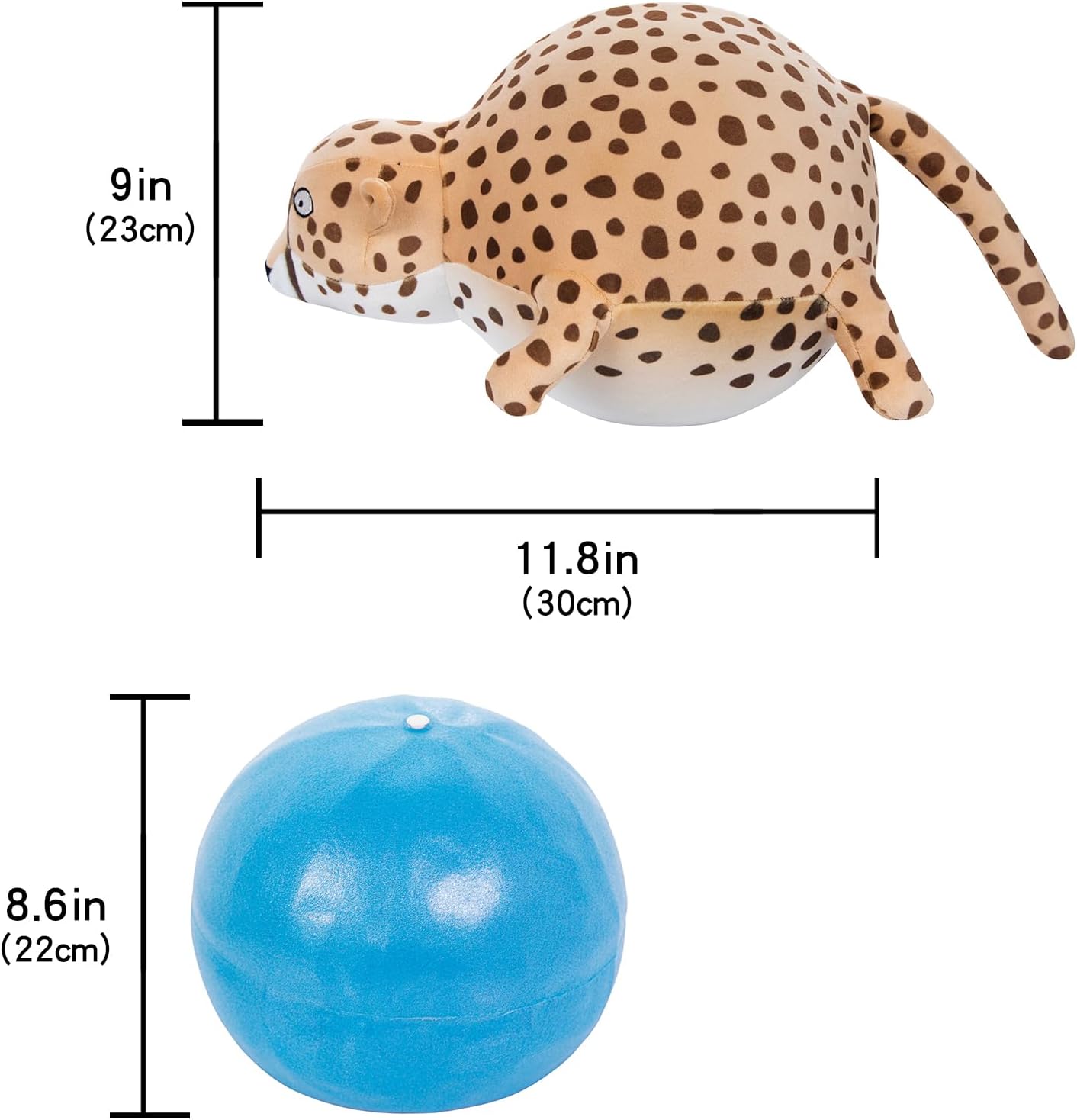 Animales de peluche de cocodrilo lindo y obesidad, muñeca elástica, juguete de leopardo de dibujos animados gordo de 15 pulgadas
