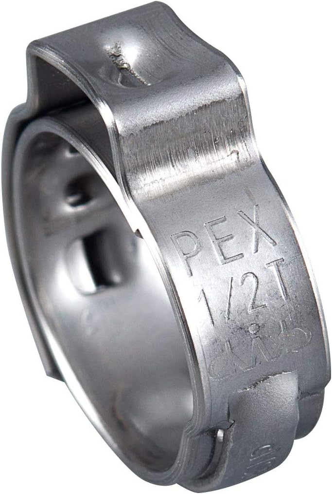 EFIELD – Paquete de 120 anillos de abrazadera de acero inoxidable de 12 pulgada para tubos Pex