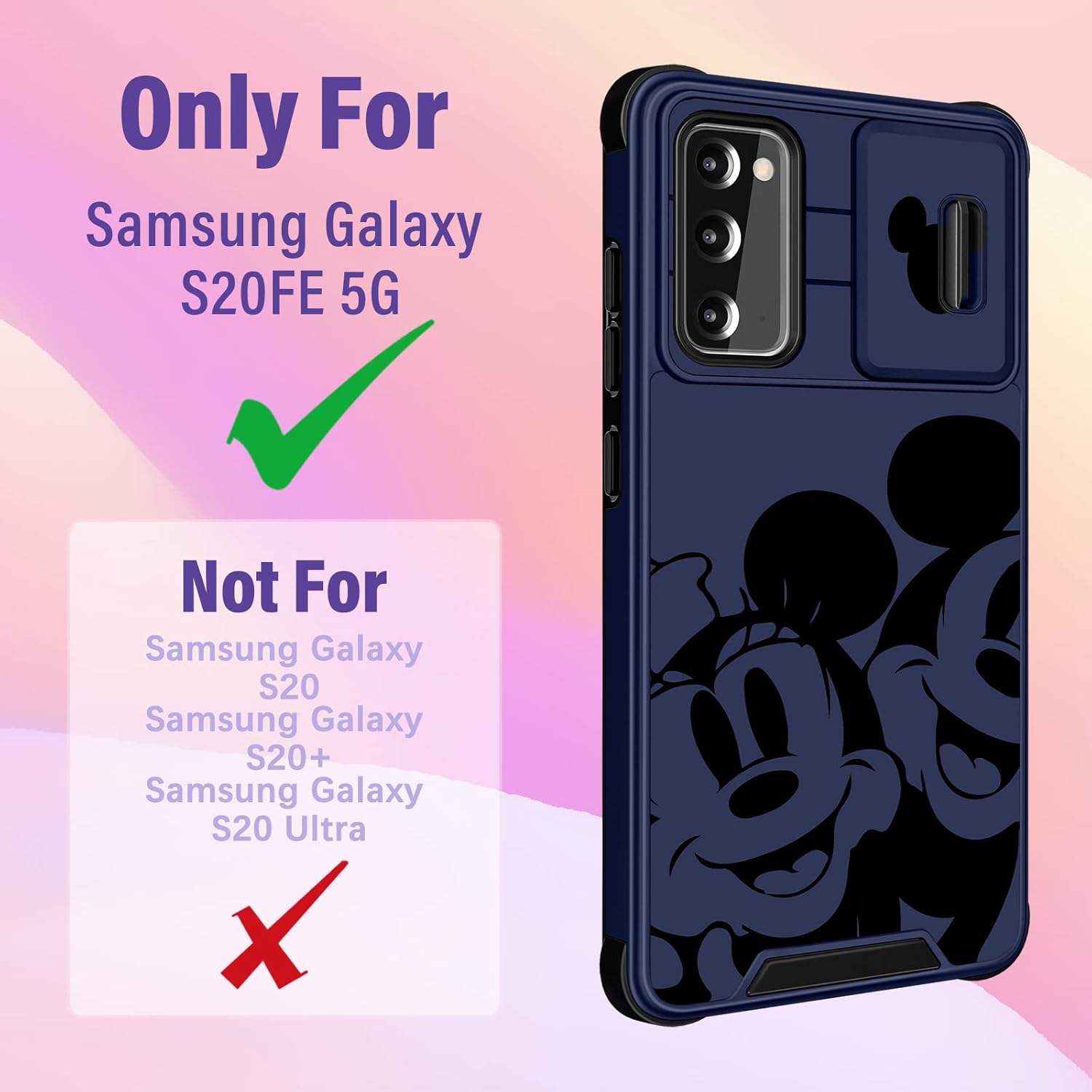 oqpa Funda para teléfono Samsung Galaxy S20 FE 5G, linda funda de dibujos animados para mujeres, niños y niñas, funda Kawaii divertida S20FE con
