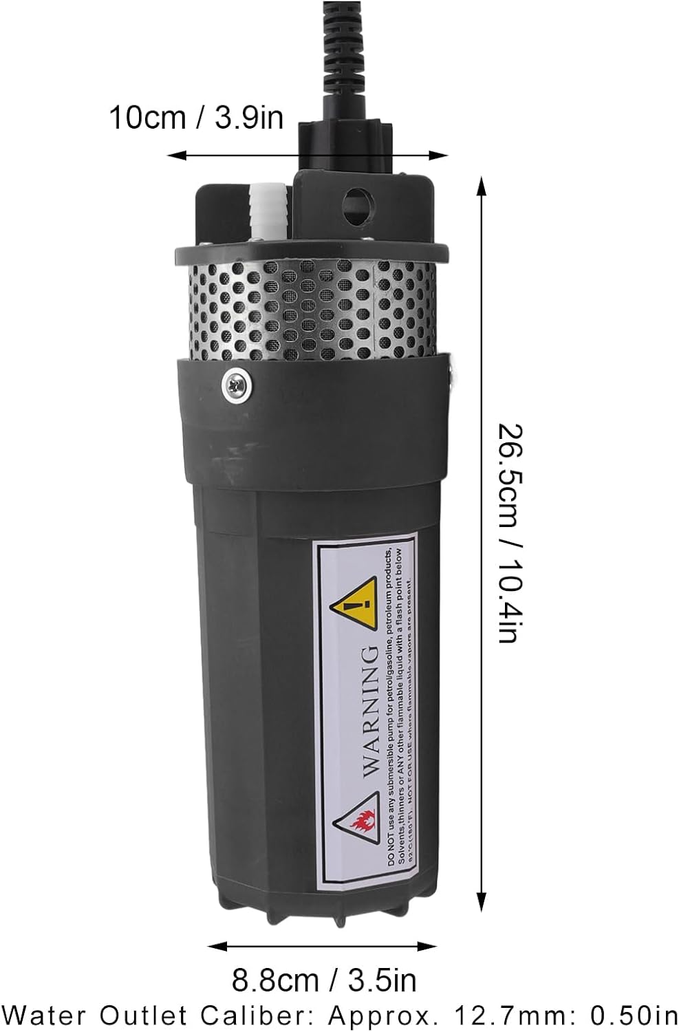 Bomba de agua sumergible de energía solar para pozos profundos de 230 pies, altura de bombeo 6.5L para estanque de riego, bomba de pozo DC 24V