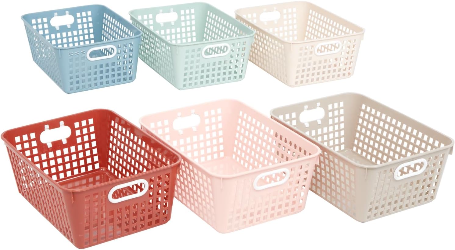 Really Good Stuff Cesta grande – Boho, paquete de 6