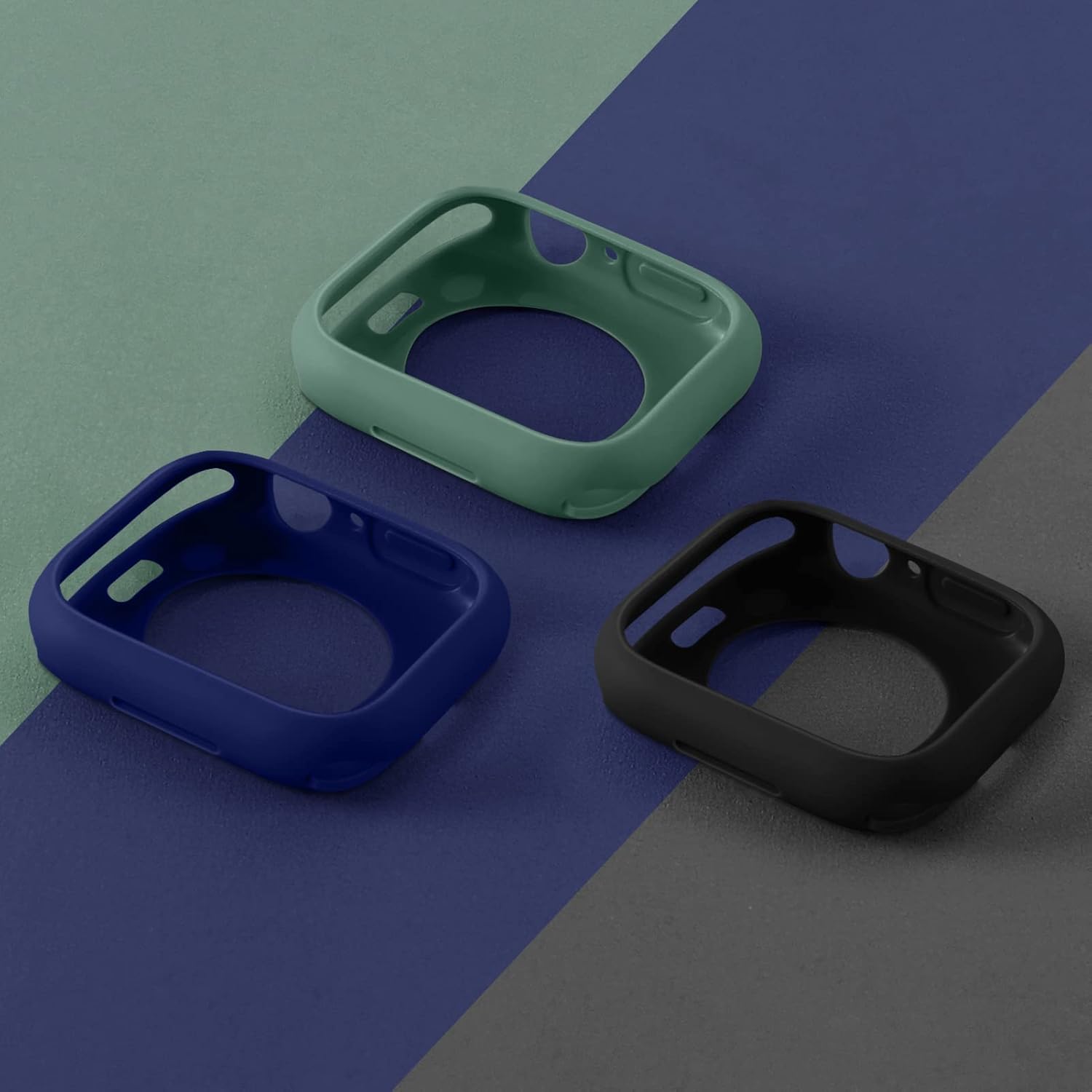 Funda para Apple Watch sin protector de pantalla 1.614in Series 78 de TPU suave y flexible, ultradelgada, ligera, parachoques protector para iWatch