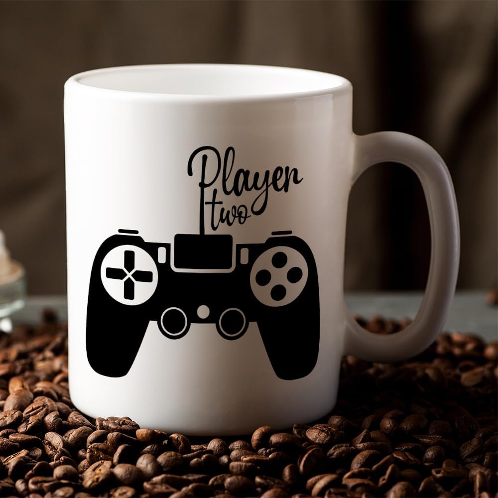 Taza para parejas Player One Player Two Gamer, regalos para parejas, regalos para novio, novia, día de San Valentín, aniversario, cumpleaños,
