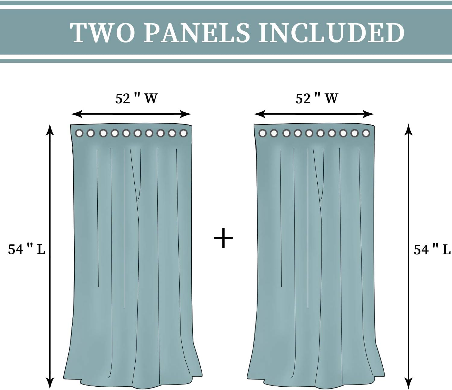 BGment Cortinas semitraslúcidas de 54 pulgadas, cortinas traslúcidas con aspecto de lino sintético con bolsillo para cortinero, cortinas traslúcidas