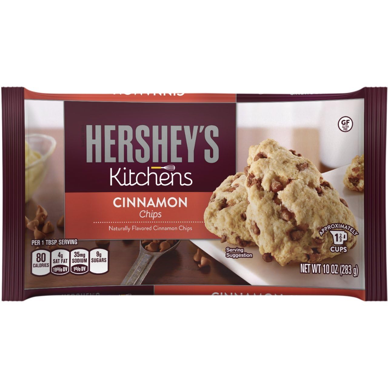 Hershey – Chips de canela para hornear, bolsas de 10 onzas, paquete de 2, ideales para hornear y aperitivos, perfectas para regalar una bolsa y usar
