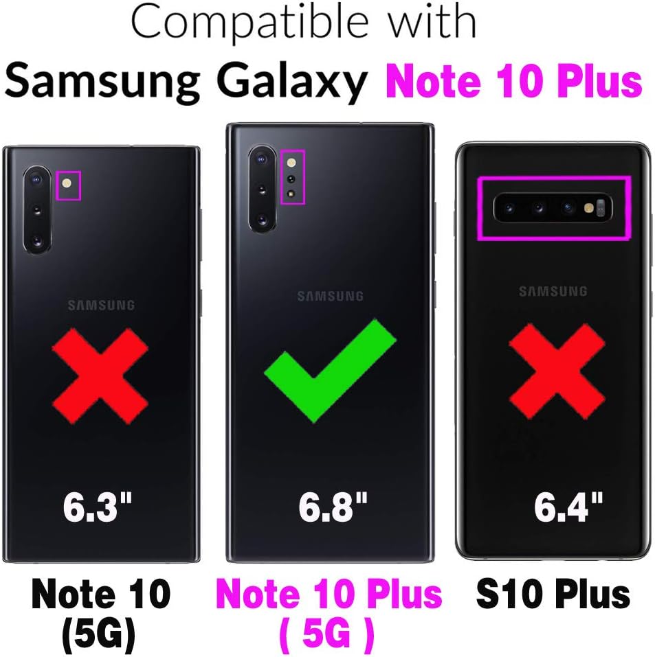 Asuwish Funda para Samsung Galaxy Note 10 Plus Note10+ 5G con soporte de anillo magnético, resistente de cuerpo completo, de silicona, híbrida, a