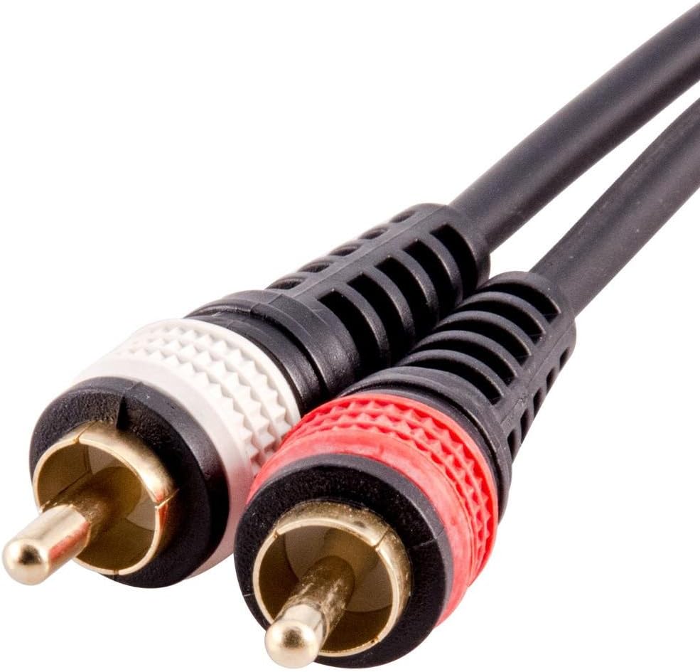 Seismic Audio Altavoces 2 XLR hembra a 2 macho, cable de conexión XLRF a cable de audio RCA dual, 3 pies