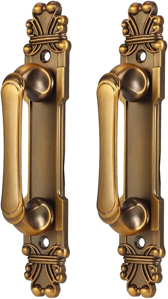 TOPINCN 2 unidsset manija de puerta aleación de zinc estilo europeo antiguo tirador de puerta manija gabinete hardware accesorio