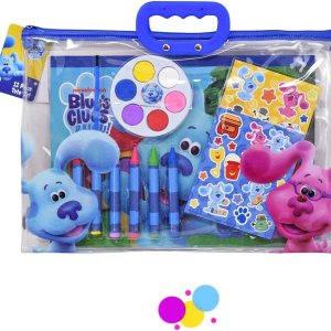 Innovative Designs Blue’s Clues – Juego de suministros escolares, paquete de regreso a clases con acuarela, pincel, colores, hojas de calcomanías y Innovative Designs Blue’s Clues – Juego de suministros escolares, paquete de regreso a clases con acuarela, pincel, colores, hojas de calcomanías y