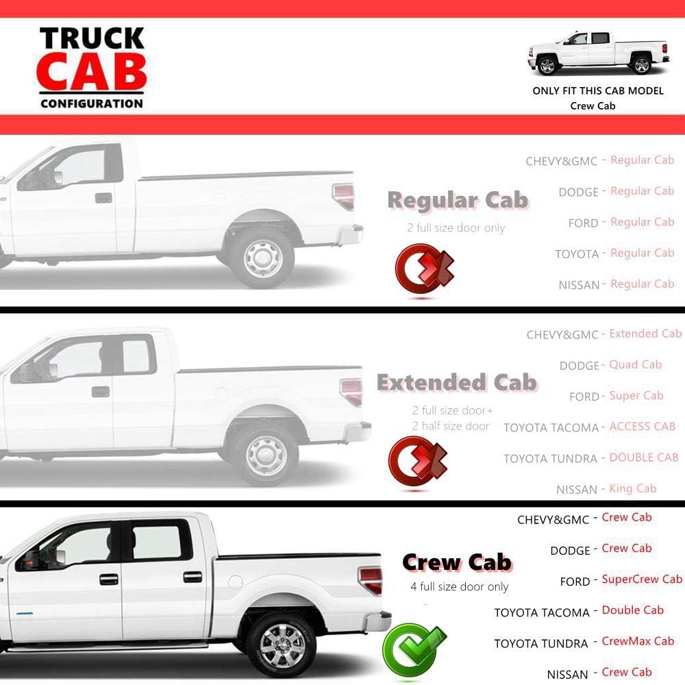 ONINE Estribo tubular de ajuste personalizado Chevy SilveradoGMC Sierra 1500 y Chevy SilveradoGMC Sierra 2019-2024 y Chevy SilveradoGMC Sierra