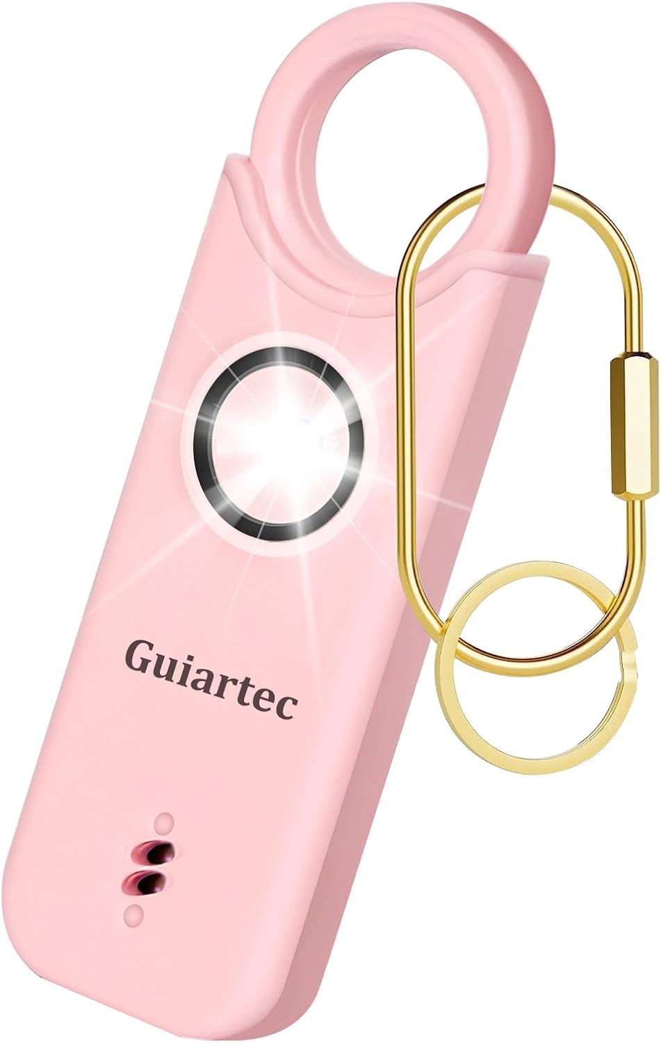 Alarma de seguridad personal recargable para mujeres, llavero de autodefensa de 135 dB con luz estroboscópica LED, dispositivos de seguridad de
