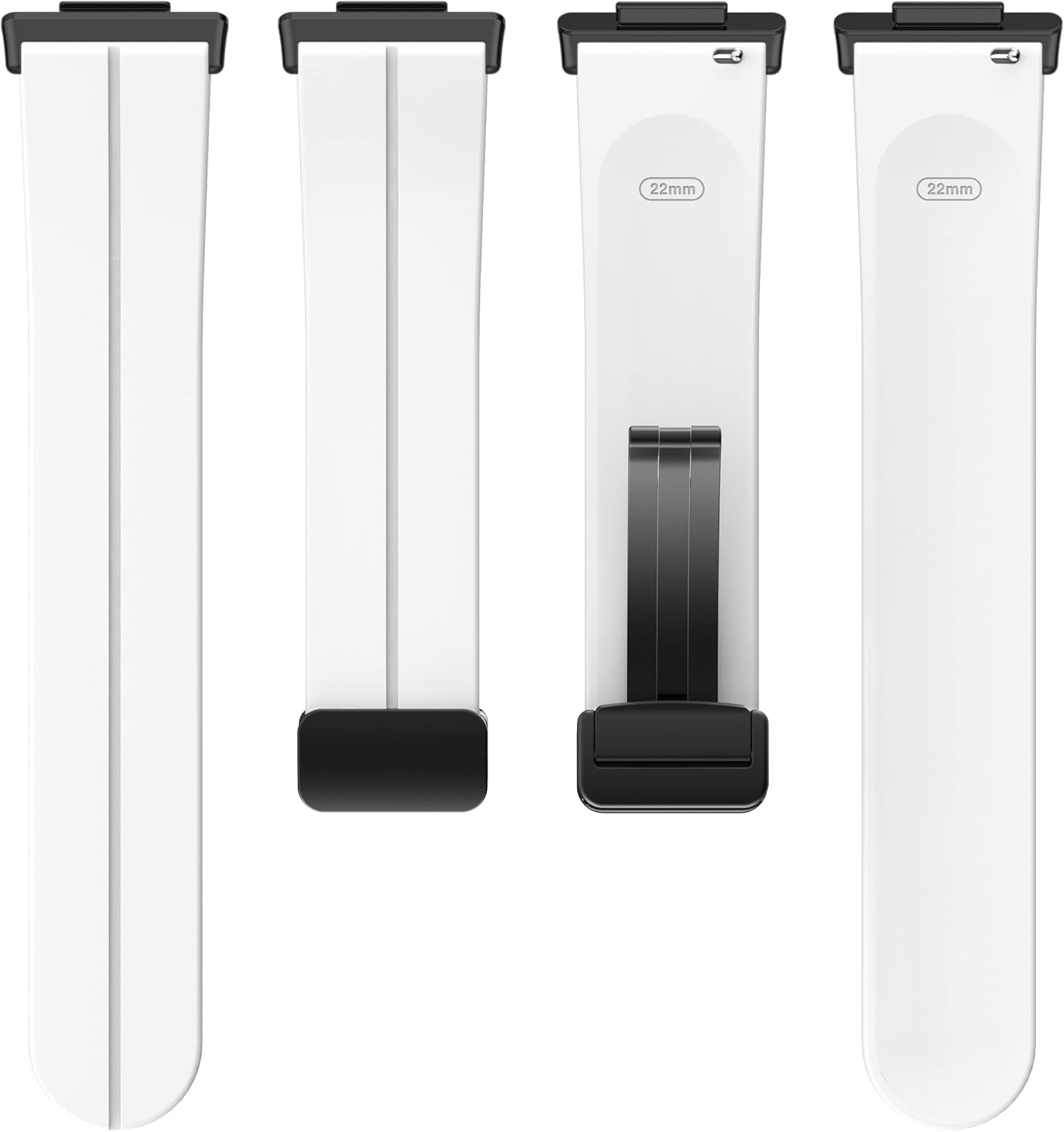 Correa magnética de silicona compatible con Huawei Watch Fit 2 Smartwatch con hebilla plegable magnética, correa de reloj deportiva de repuesto