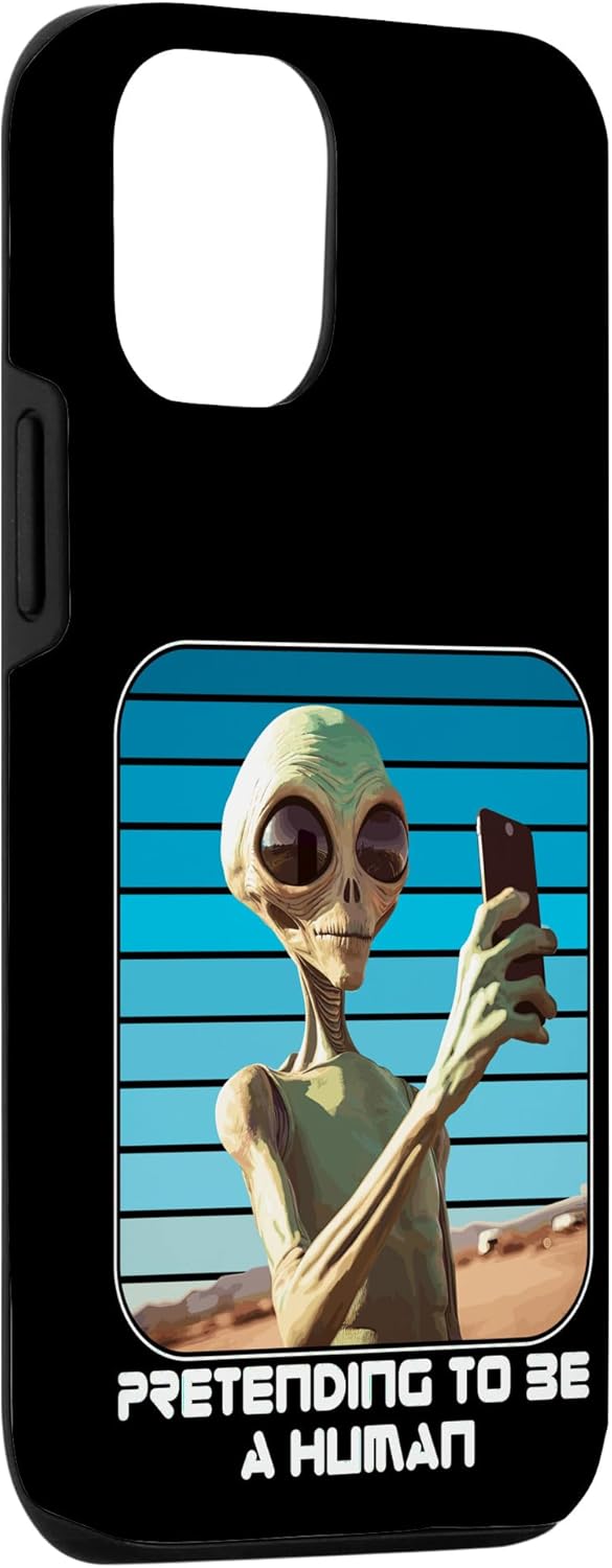 iPhone 1212 Pro Alien Pretending To Be A Human Halloween Funda para mujeres, hombres, niños
