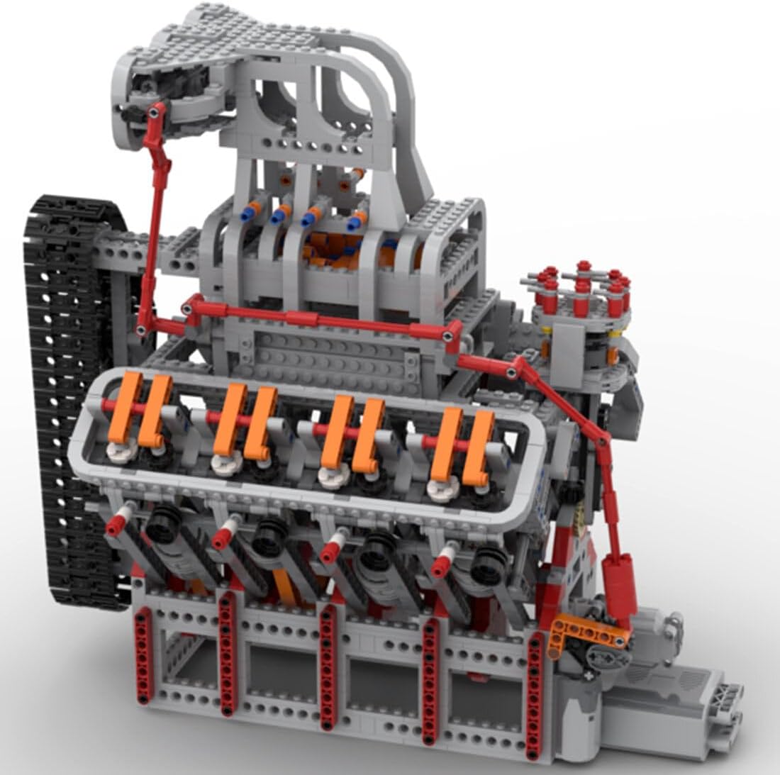 FILONA Kit de construcción de motor V8 que funciona, OHV V8 General Motors juego de bloques de construcción de motor para niños y adultos, MOC