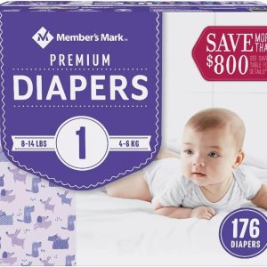 Member’s Mark Pañales prémium para bebé, talla 1 (8-14 libras), 176 unidades Member’s Mark Pañales prémium para bebé, talla 1 (8-14 libras), 176 unidades