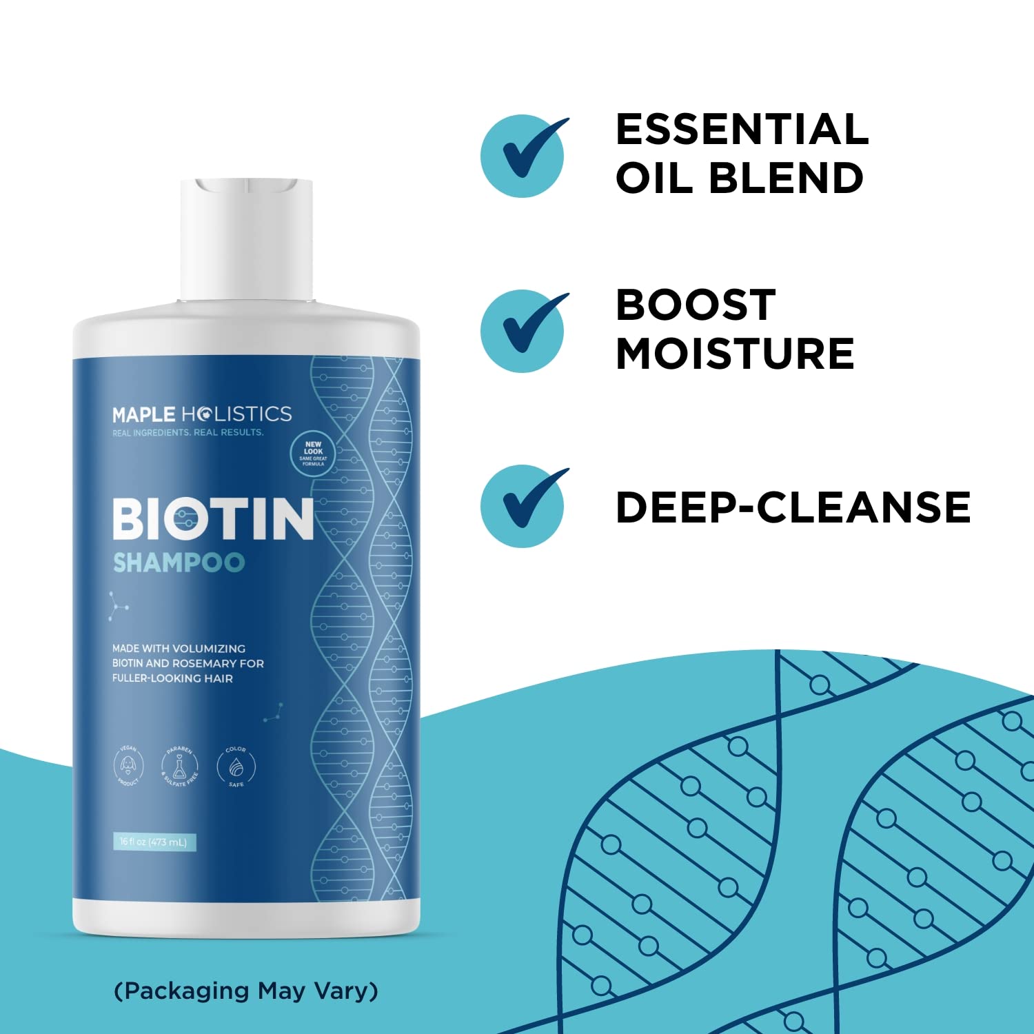 Champú de biotina vegana y aceite de biotina para el cabello, champú grande para engrosar el cabello y suero de biotina para el crecimiento del