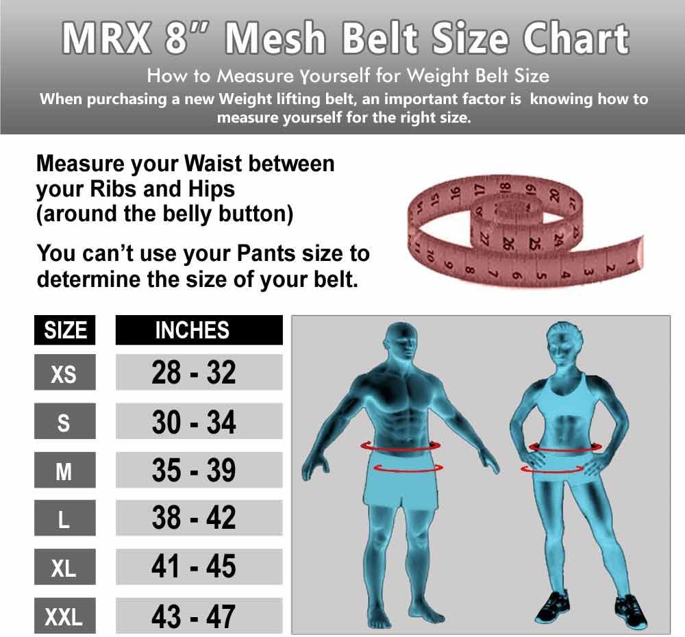 MRX Cinturón de levantamiento de pesas para entrenamiento de fitness, gimnasio, espalda, 8.0in de ancho