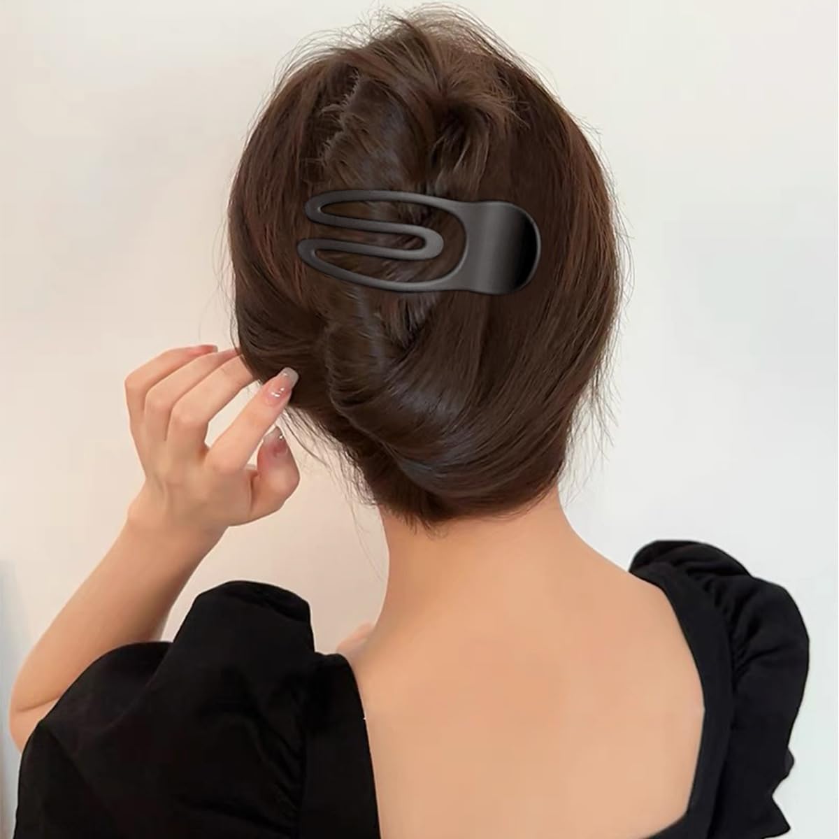 7 pinzas para el cabello curvadas clásicas de pico de pato para el cabello, pinzas de pelo antideslizantes para cola de caballo francesa, pinzas