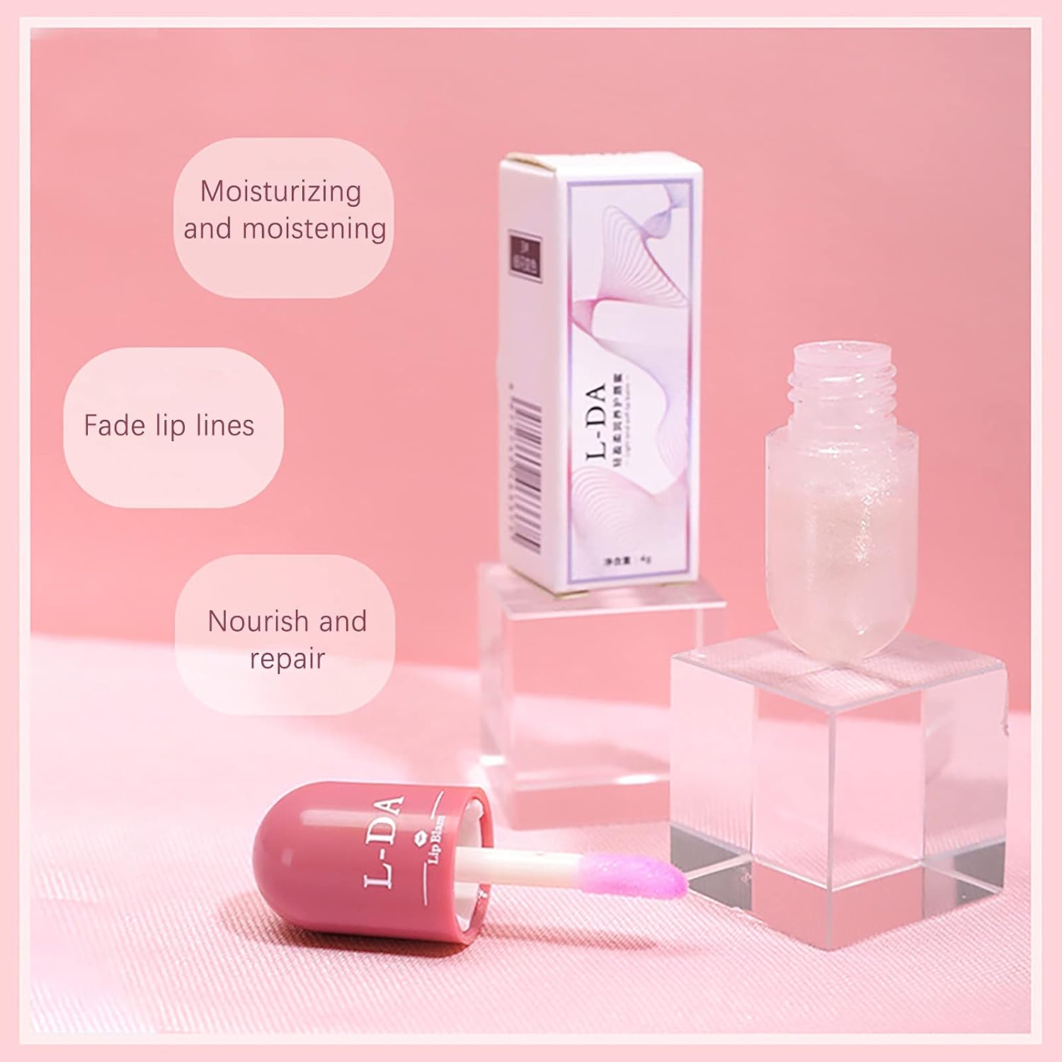 SWEETSHION Mini brillo de labios que cambia de color transparente para mujeres, aceite de labios suave, bálsamo brillante, tinte de bálsamo labial,