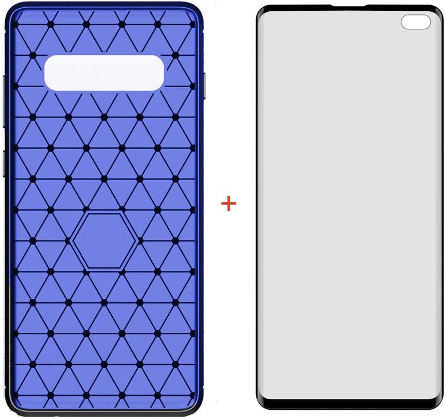 Asuwish Funda de teléfono para Samsung Galaxy S10 Plus con protector de pantalla de vidrio templado y accesorios para celda, delgada y suave,