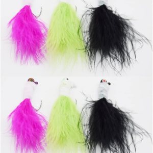15 unids 3 colores pesca Crappie jig Heads Kit 116oz Marabou pluma jig ganchos pesca señuelos jigs 15 unids 3 colores pesca Crappie jig Heads Kit 116oz Marabou pluma jig ganchos pesca señuelos jigs