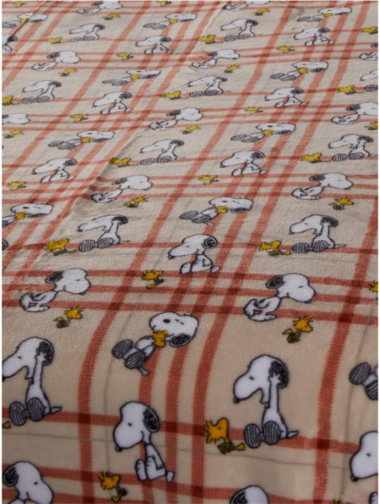 Peanuts – Mantas y mantas de Halloween (cuadros otoñales, tamaño individual, 60 x 90 pulgadas)