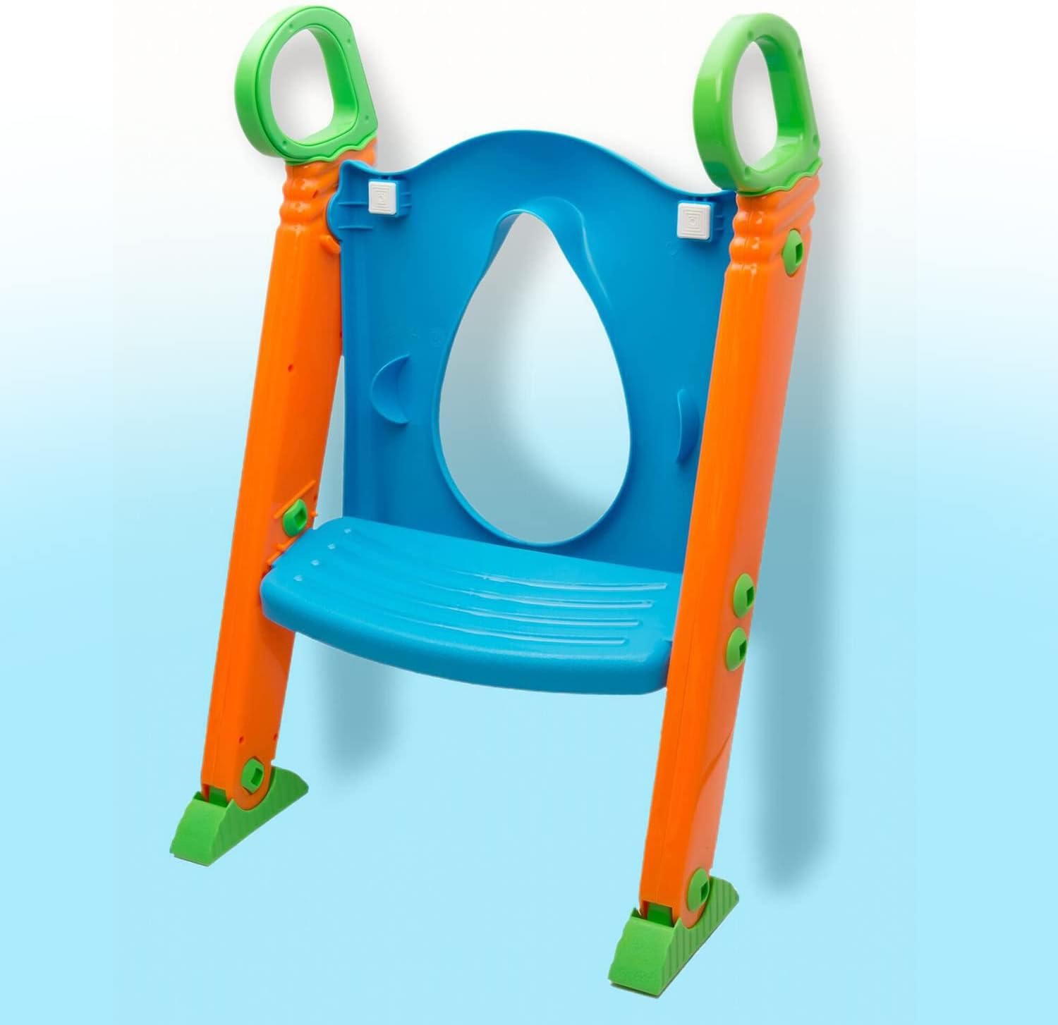 Alayna Asiento de entrenamiento para ir al baño con escalera y protector contra salpicaduras mejorado, taburete de inodoro para niños pequeños con