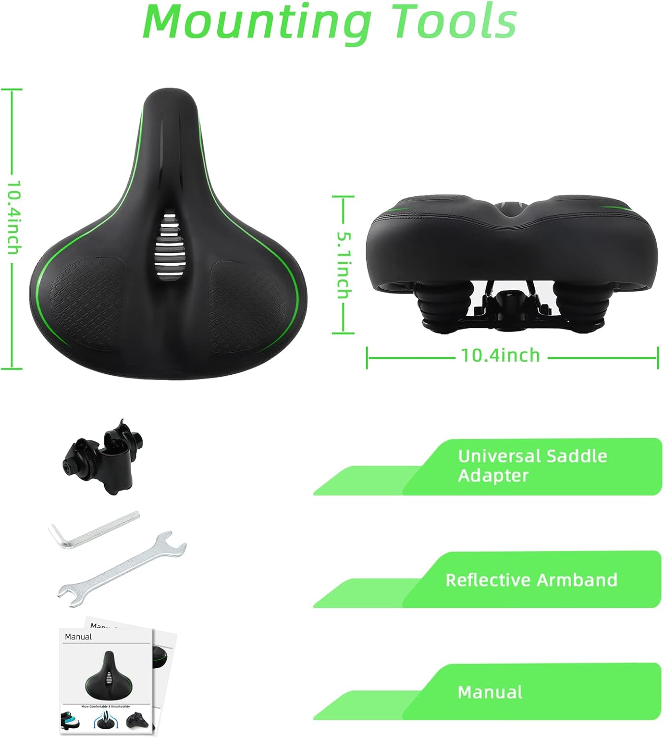 Asiento de bicicleta de gran tamaño para Peloton Bike & Bike+, silla de repuesto de espuma viscoelástica suave para Peloton, bicicleta giratoria,