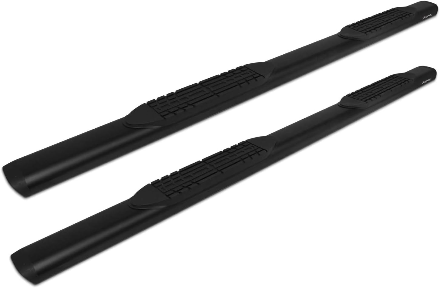 Raptor Series Estribos escalones de 5 pulgadas de aluminio negro de estilo ovalado para Silverado Sierra 1500 2019-2024 y 20-24 2500 3500 HD Crew Cab