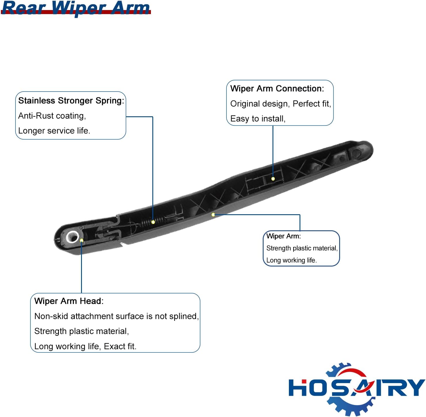 Juego de limpiaparabrisas trasero para Ford Escape Explorer 2011-2018, para Lincoln MKX MKC 2015-2019, conjunto de limpiaparabrisas trasero