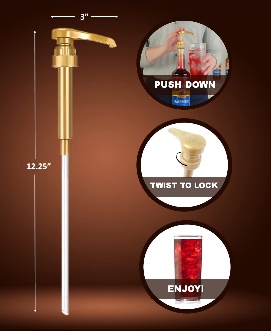 Fresh Finest Pump – Jarabe con sabor a durazno sin azúcar, 25 4 onzas de jarabe de durazno