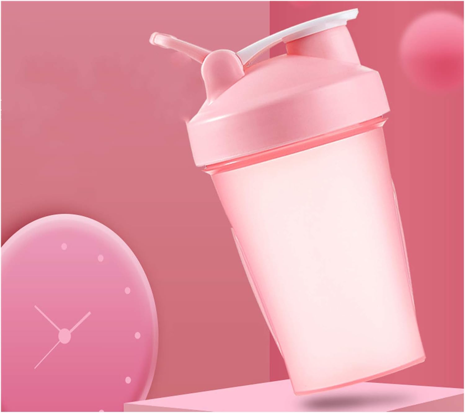 Botella agitadora para proteína en polvo (sin BPA), vaso mezclador de proteínas de 16 oz de 13.5 fl oz para antes del entrenamiento y batidos (13.5