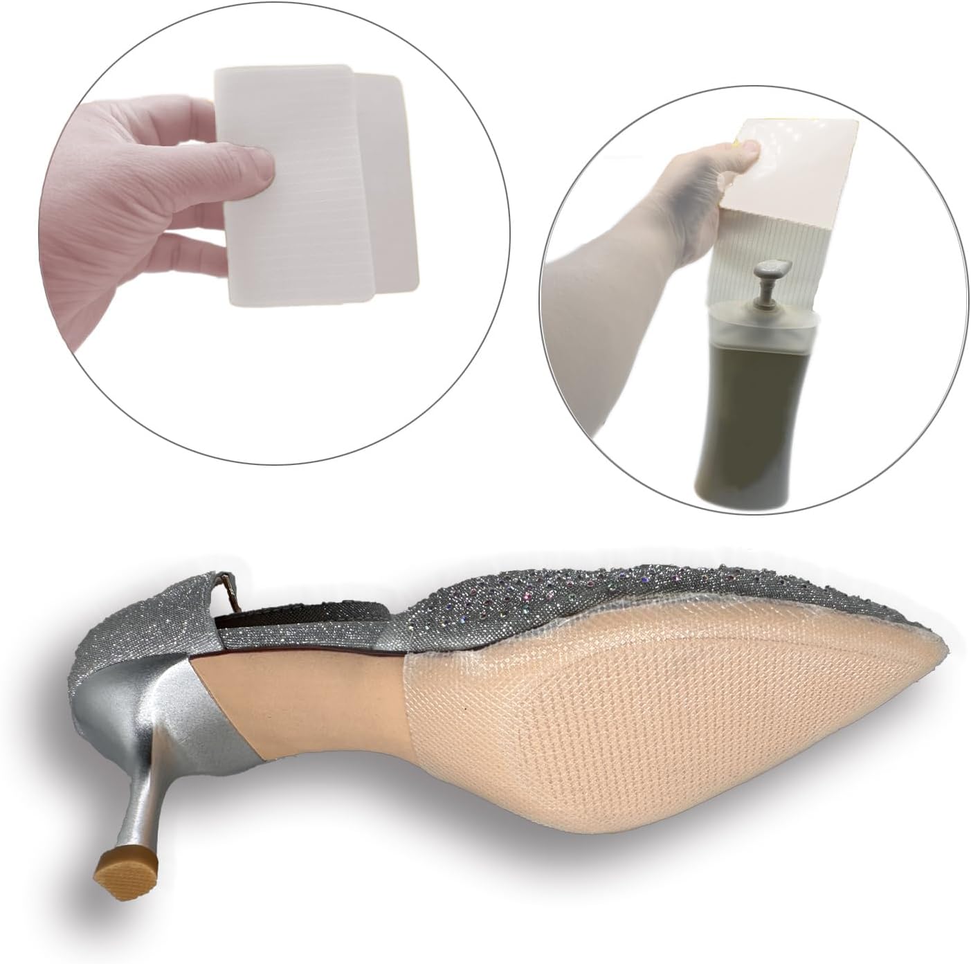 Protectores de suela de zapato, almohadillas de agarre antideslizantes para suela de zapato, protector inferior de zapatos para zapatos de tacón