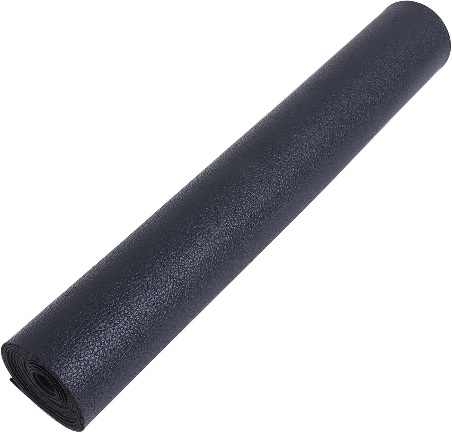 Rollo de hojas de piel sintética de color liso de 12 x 53 pulgadas, muy adecuado para hacer manualidades, aretes de cuero, lazos, costura (negro)