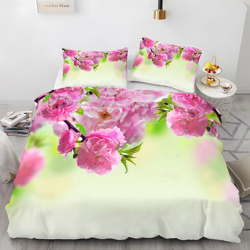 Juego de funda de edredón de microfibra suave y 2 fundas de almohada de 20 x 36 pulgadas, con cremallera para decoración de la habitación del hogar,