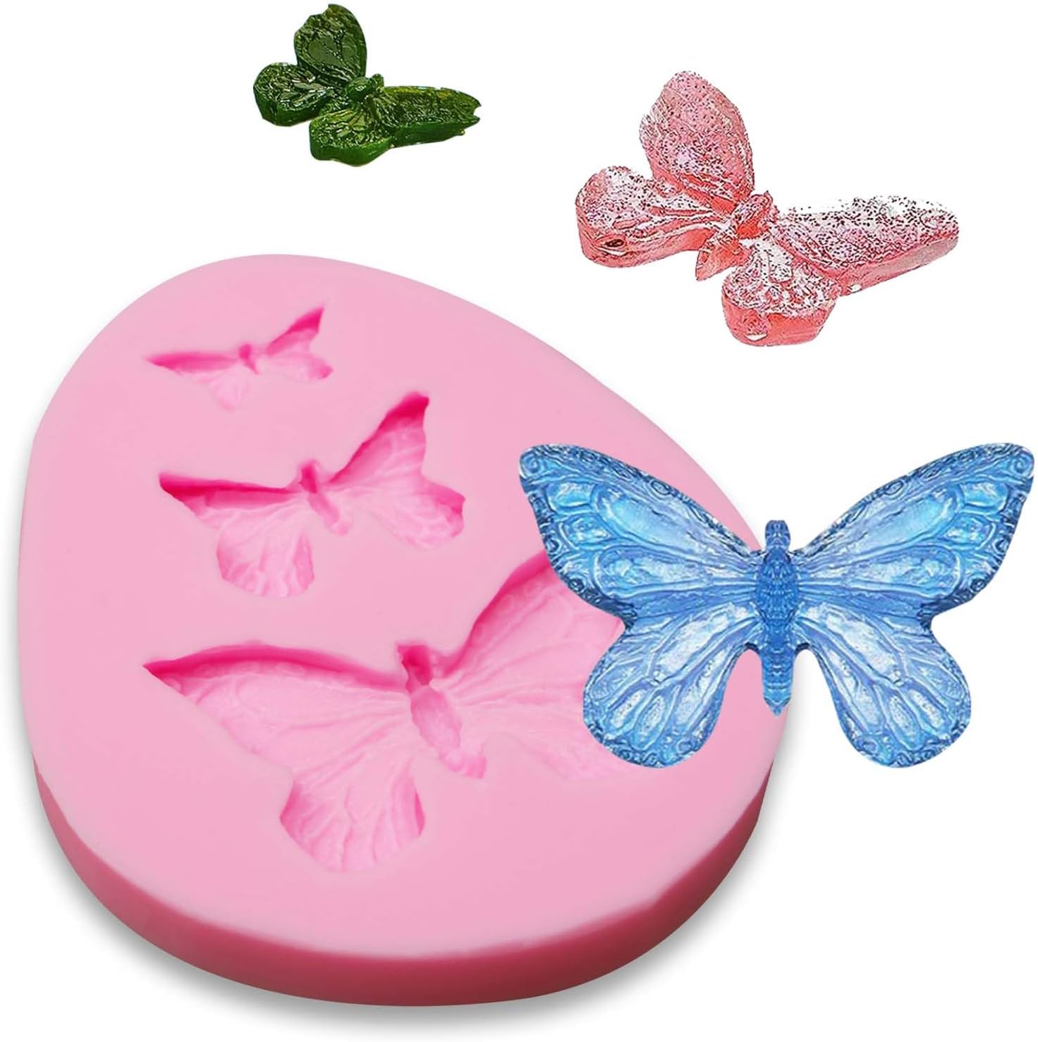 Mini moldes de silicona de arcilla, 6 paquetes de girasoles de mariposa, girasoles, dulces, fondant, molde de azúcar para decoración de jabón,