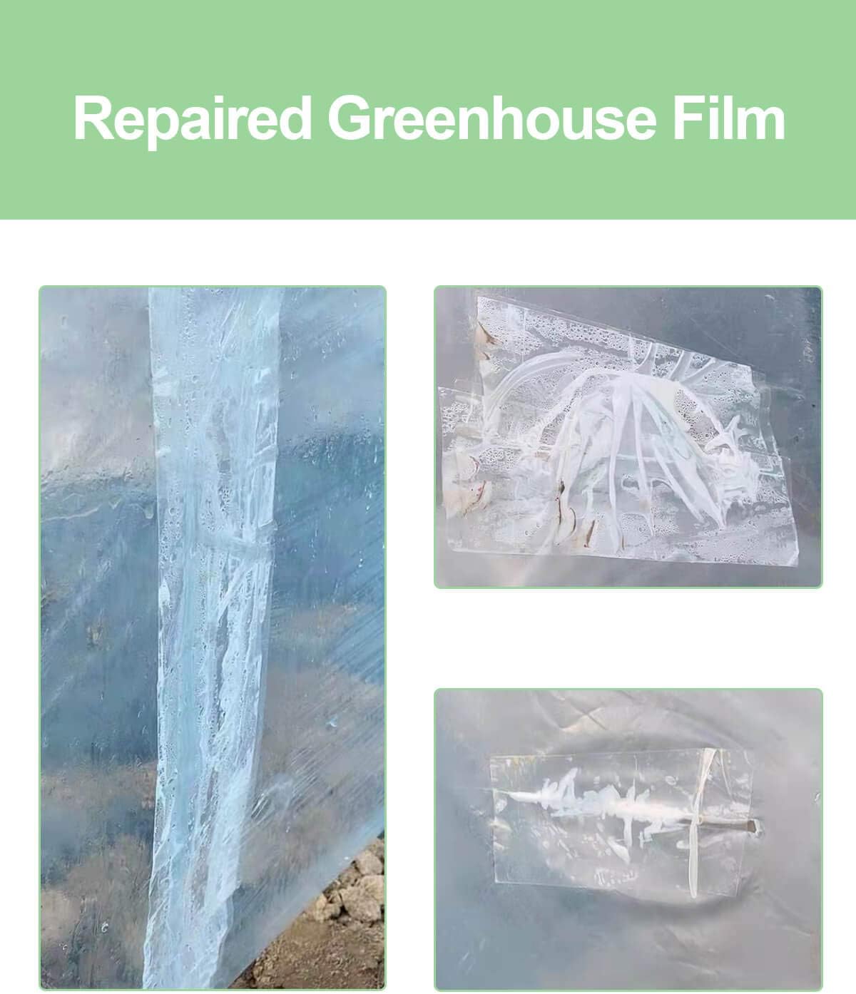 vensovo Cinta de reparación de plástico para cubierta de invernadero – Heavy Duty 4  x108  Garden Green House Sheeting, cinta de reparación de