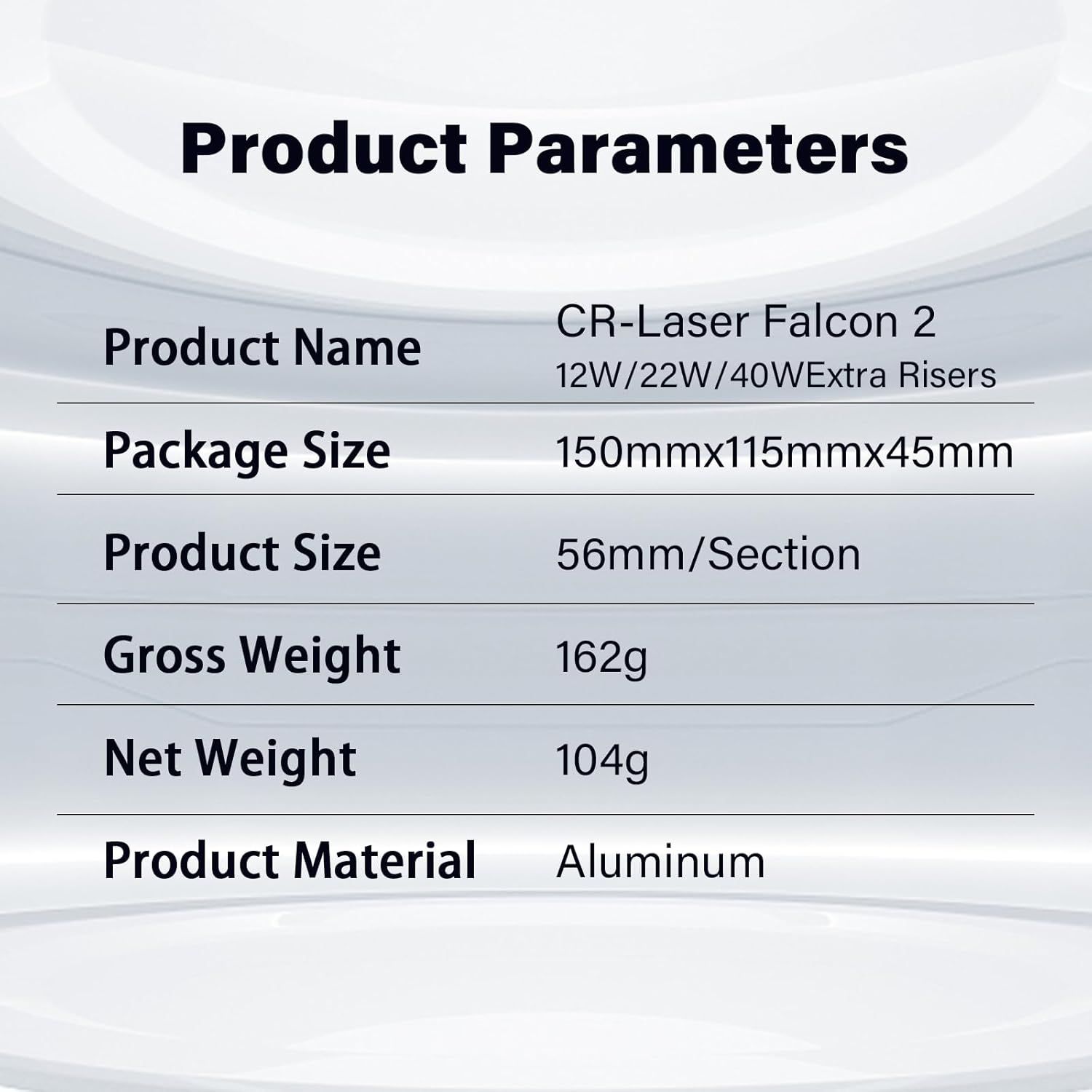 Grabador láser para máquina Creality Falcon 2 láser y grabadora, elevador de máquina de grabado láser, aumento de 2.205 in (2.2 pulgadas)
