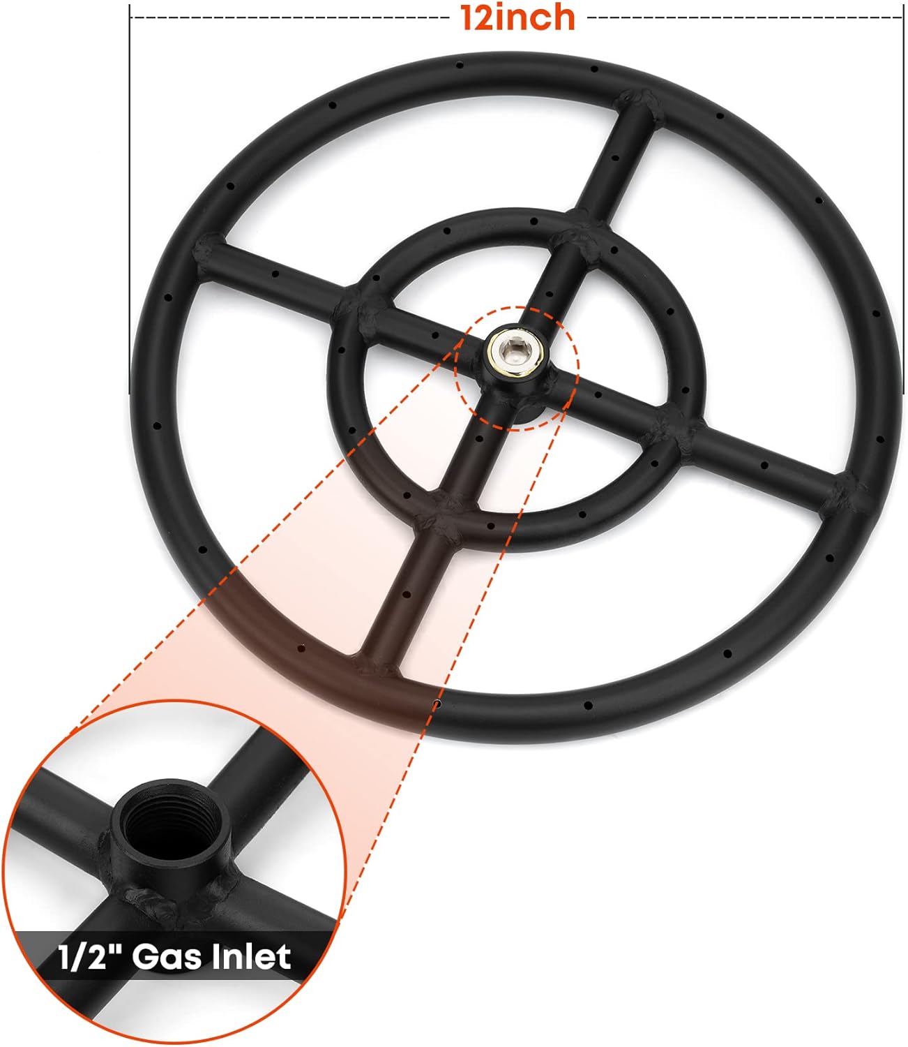 Stanbroil kit de instalación de anillo para fogatas., 12″ (30.5 cm)