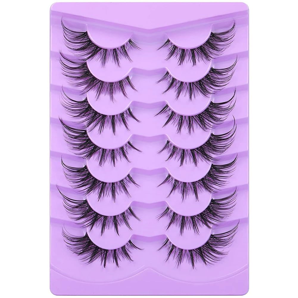 Pestañas de manga de ojo de gato, pestañas finas de 0.787 pulgadas, ojos de zorro, aspecto natural, pestañas postizas de anime Foxy, banda