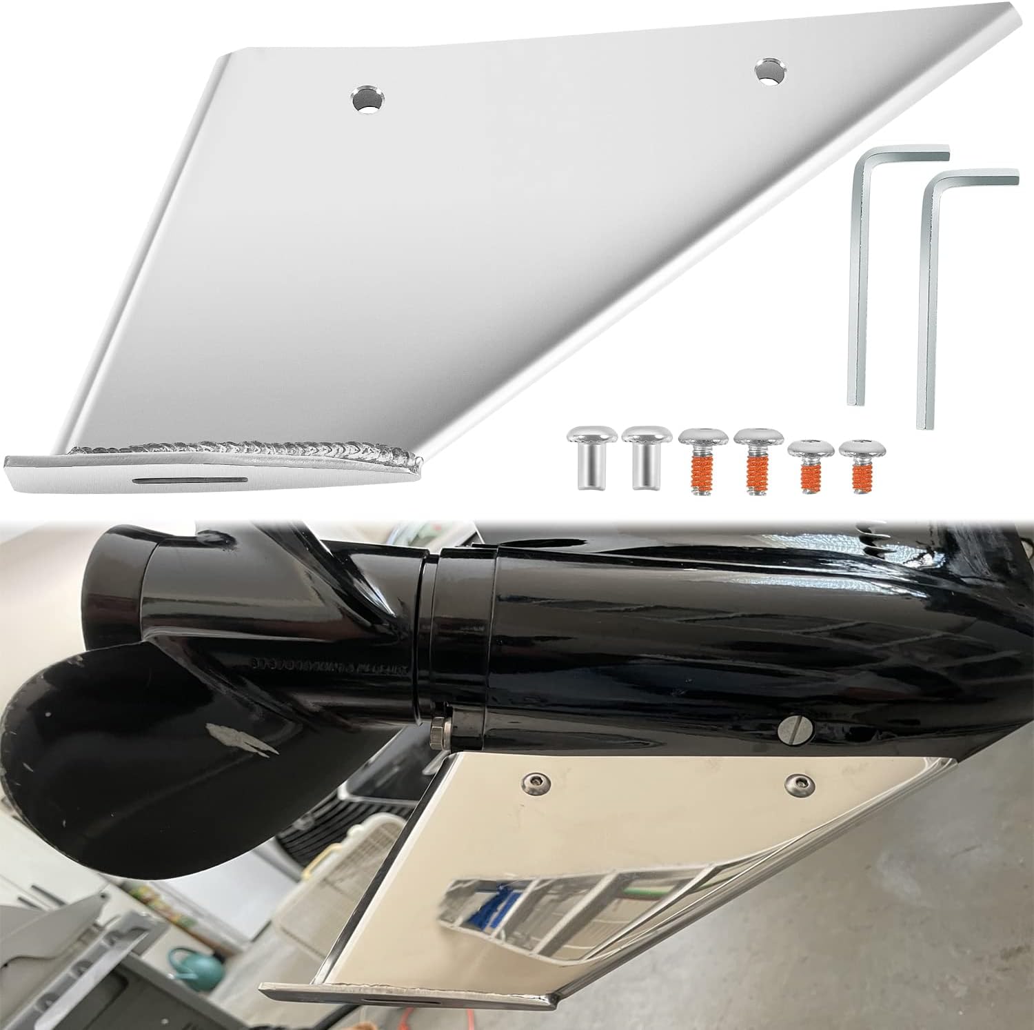 27341 Skeg Guard Safe-Skeg Protector Kit de reparación para Mercury & Mariner 2003-2023 40 50 60 HP 2 y 4 tiempos, para Johnson Evinrude 40 50 HP