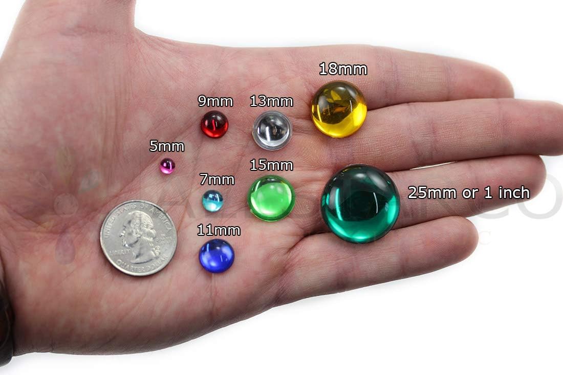 Allstarco – Cabujones acrílicos redondos transparentes de 0.315 pulgadas, gemas de plástico para hacer joyas, aretes de bricolaje, colgantes, 75