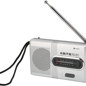 Radio AM FM portátil con conector para auriculares, radio de transistor de bolsillo portátil de larga duración con altavoz de 5 W, para el hogar al Radio AM FM portátil con conector para auriculares, radio de transistor de bolsillo portátil de larga duración con altavoz de 5 W, para el hogar al